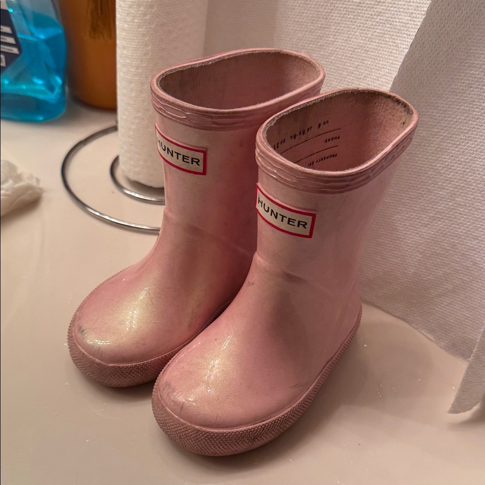 Hunter Kids Light Pink Rain Boots